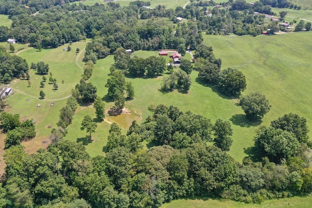 aerial view with a rural view