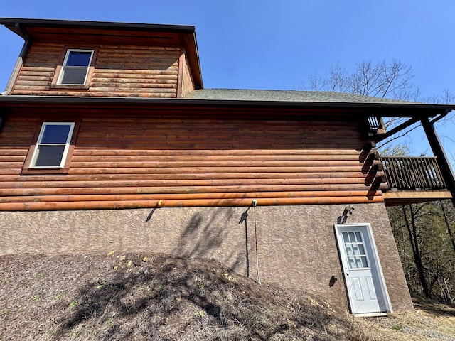 view of home's exterior featuring stucco siding