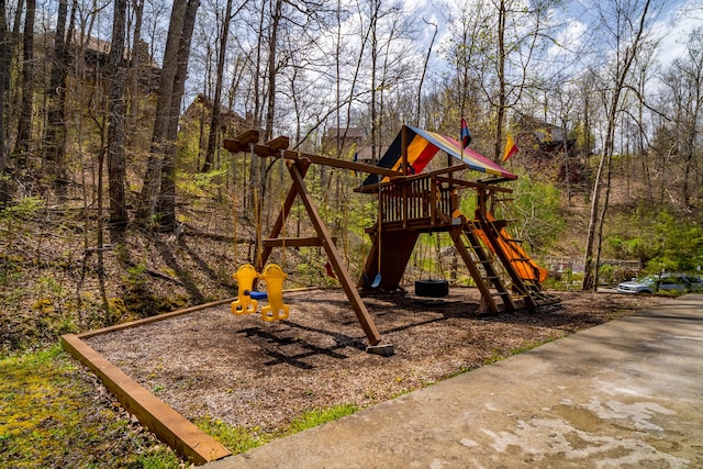 view of jungle gym