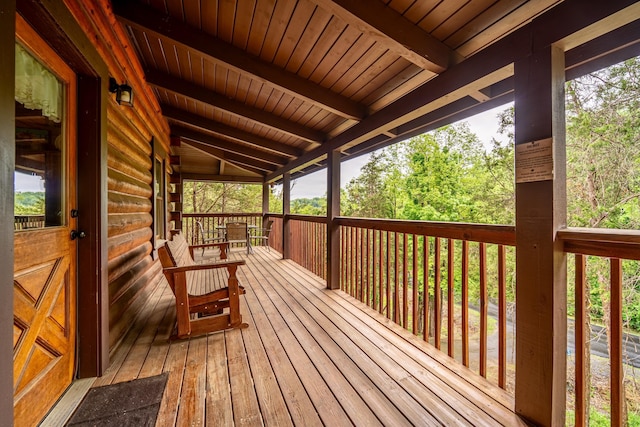 view of wooden terrace