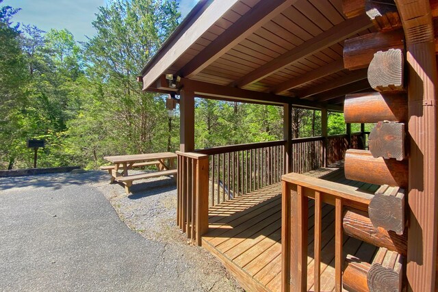 view of wooden terrace