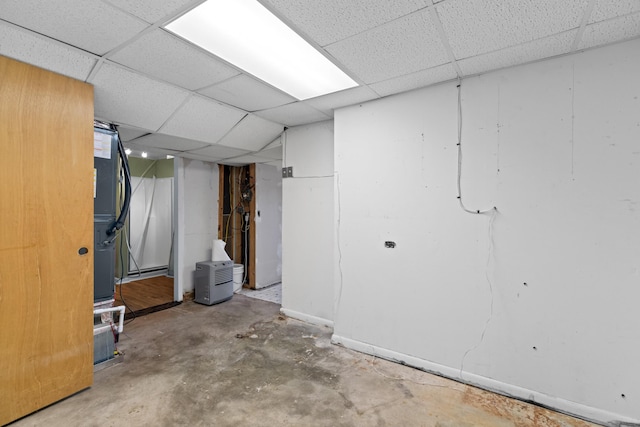 2757 Bethel Rd, Morristown, TN 37813 - unfinished basement featuring a drop ceiling