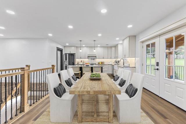 300 Victor Ln, Whitesburg, TN 37891 - dining space featuring light wood-style floors and recessed lighting