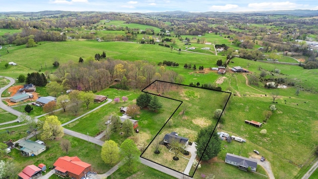 300 Victor Ln, Whitesburg, TN 37891 - overview of rural landscape featuring property parcel outlined