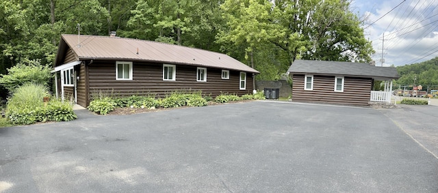 view of side of property featuring central AC unit