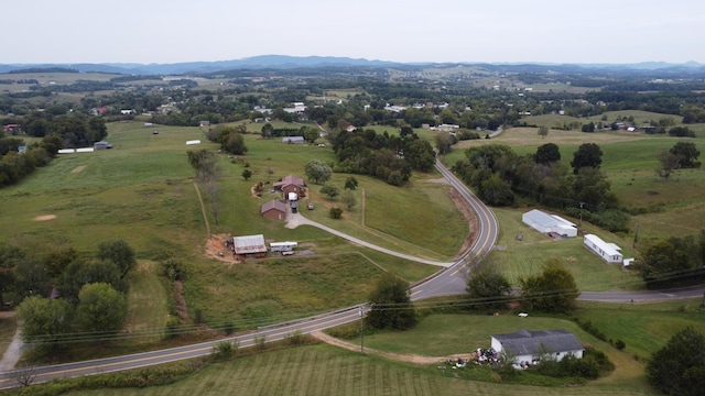 drone / aerial view featuring a rural view