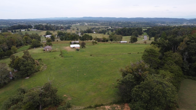 bird's eye view with a rural view