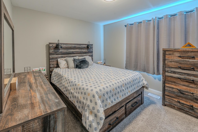 view of carpeted bedroom