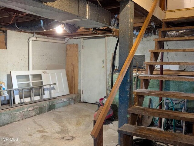 view of basement