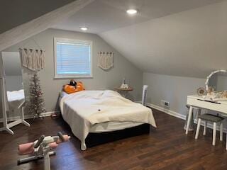 2115 Eastview Ave, Jefferson City, TN 37760 - bedroom featuring dark wood-type flooring and lofted ceiling