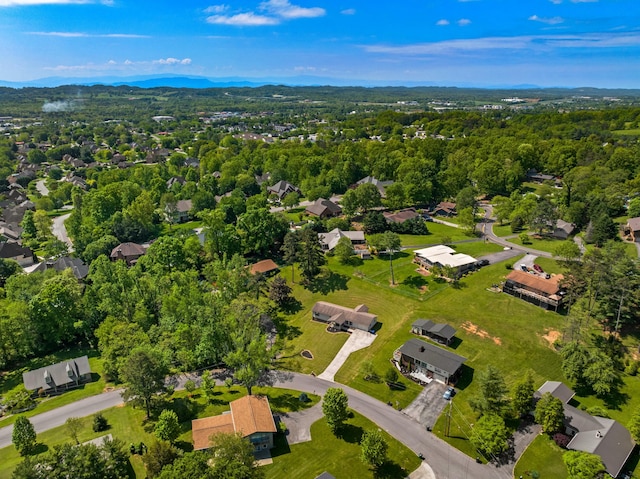 aerial view with a residential view