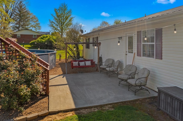 view of patio with fence
