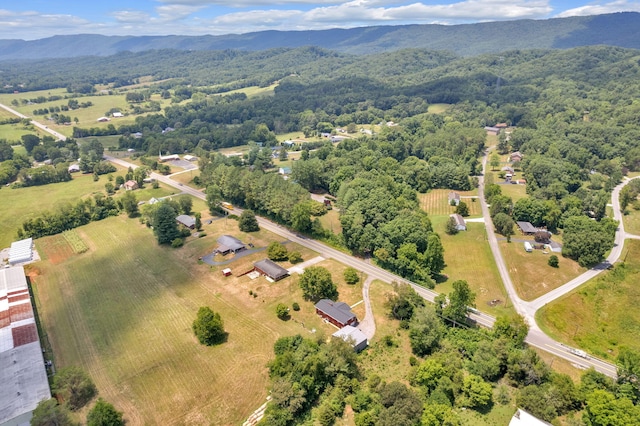 aerial view featuring a mountain view