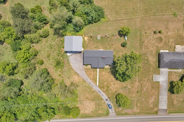 aerial view featuring a rural view