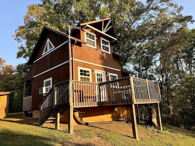 exterior space with a wooden deck