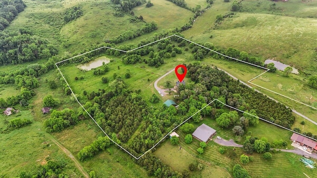 7868 Saint Clair Rd, Whitesburg, TN 37891 - aerial view of sparsely populated area with property parcel outlined
