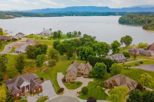 118 Luxury Ln, Dandridge, TN 37725 - aerial view of residential area with a water and mountain view