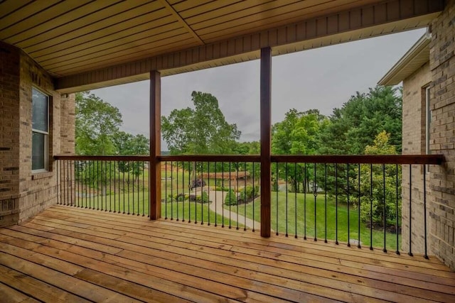 118 Luxury Ln, Dandridge, TN 37725 - wooden terrace featuring a lawn
