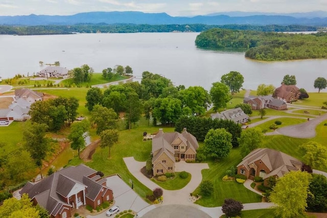 118 Luxury Ln, Dandridge, TN 37725 - aerial perspective of suburban area with a water and mountain view