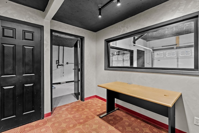 5715 Academy Dr, Morristown, TN 37814 - hall with track lighting, baseboards, and tile patterned floors