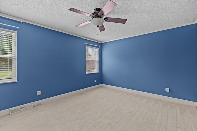 5715 Academy Dr, Morristown, TN 37814 - carpeted empty room featuring a ceiling fan, a textured ceiling, and baseboards
