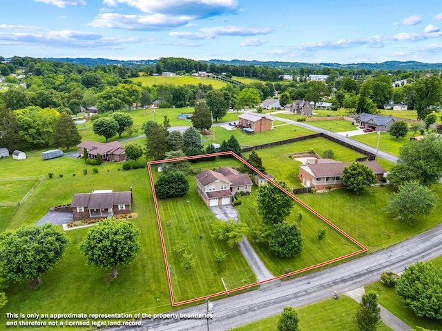 5715 Academy Dr, Morristown, TN 37814 - aerial view of property's location featuring property boundaries highlighted