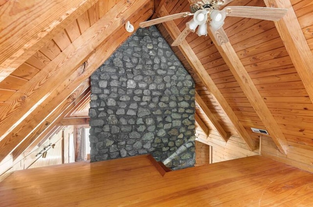 1370 Flat Woods Rd, Dandridge, TN 37725 - additional living space featuring wood ceiling, ceiling fan, and wood finished floors