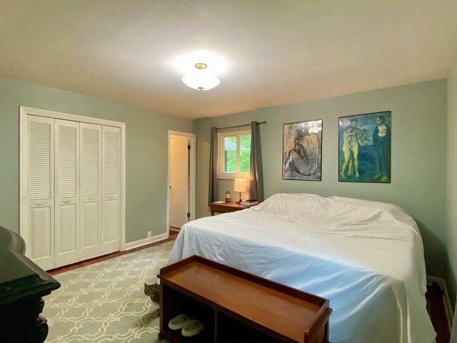 1578 Golf Course Rd, Newport, TN 37821 - bedroom featuring a closet, wood finished floors, and baseboards