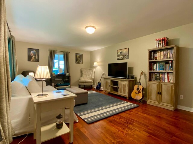 1578 Golf Course Rd, Newport, TN 37821 - living room with dark wood-style flooring