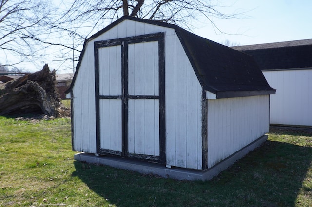 view of shed