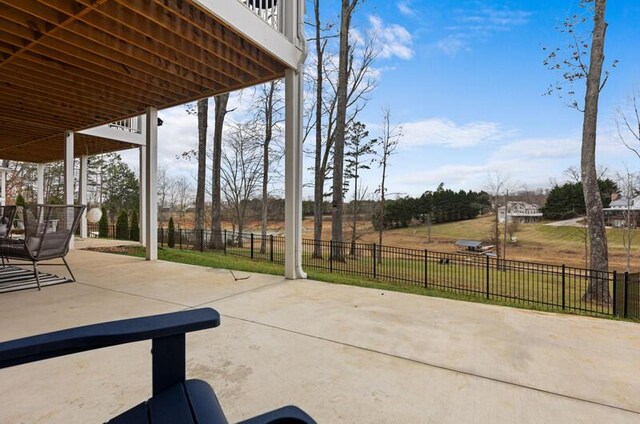 view of patio with fence