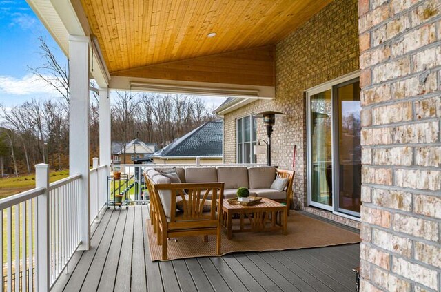 deck with outdoor lounge area