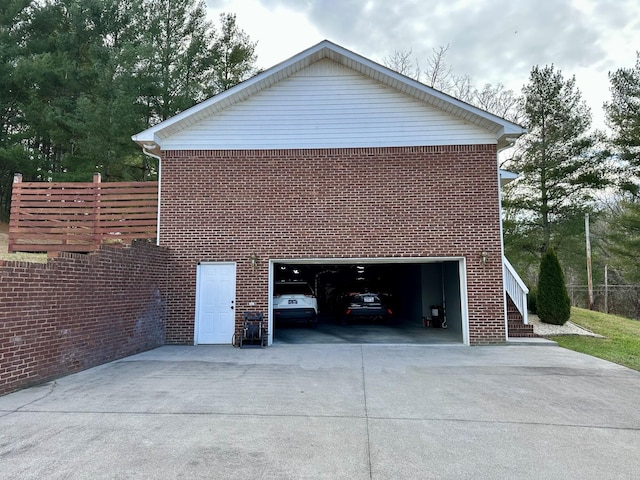 view of home's exterior featuring a garage