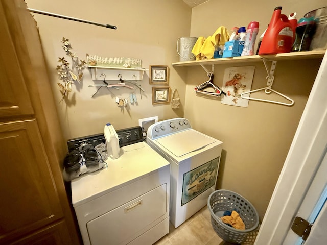 3500 Poor Valley Rd, Rutledge, TN 37861 - laundry area with washer and clothes dryer and light tile patterned flooring