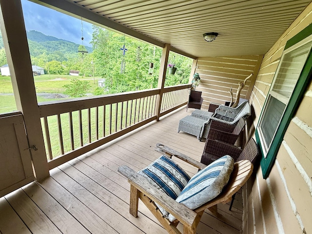 3500 Poor Valley Rd, Rutledge, TN 37861 - deck with a mountain view and a yard