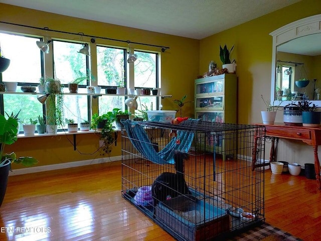 misc room featuring hardwood / wood-style flooring