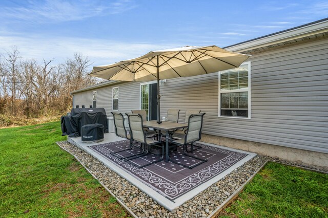 view of patio / terrace featuring grilling area