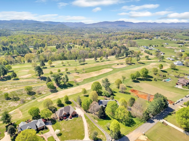 310 Par Ln, Greeneville, TN 37743 - drone / aerial view with a mountain view and view of golf course