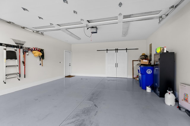 garage featuring a garage door opener