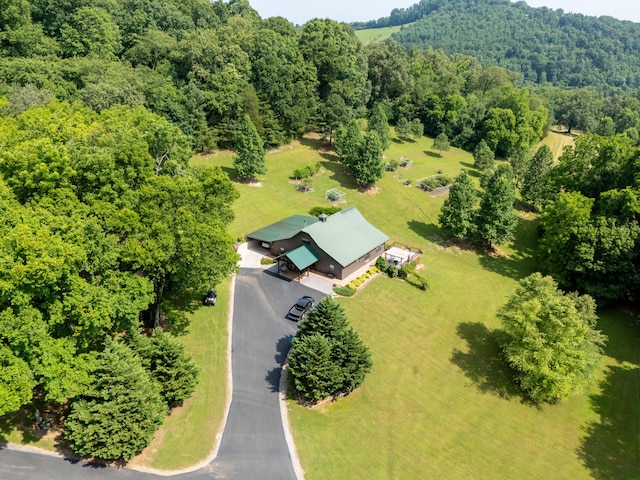 292 Burkhart Rd, Rutledge, TN 37861 - aerial view of property and surrounding area with a heavily wooded area