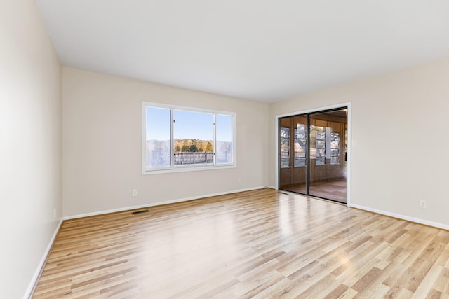 empty room featuring light hardwood / wood-style flooring