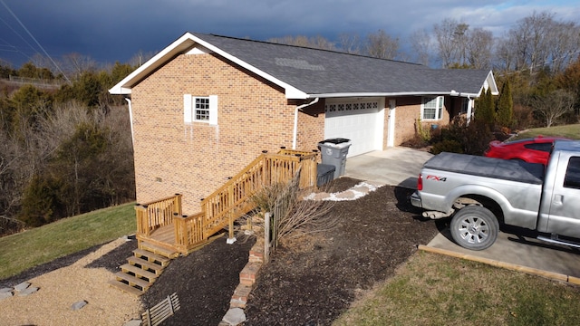 ranch-style home featuring a garage