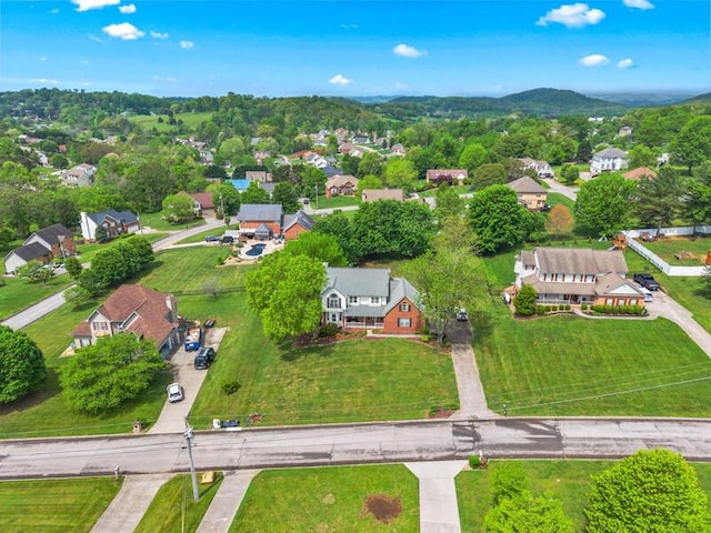 aerial view with a residential view