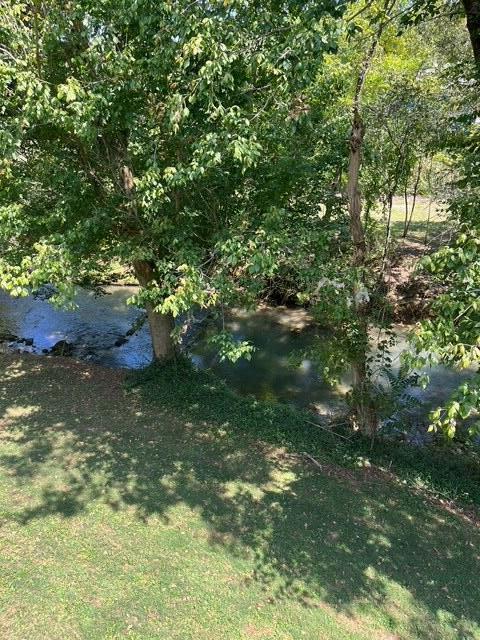 view of yard with a water view