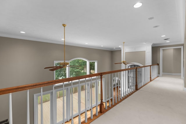 1647 Talon Ct, Talbott, TN 37877 - corridor featuring recessed lighting and ornamental molding