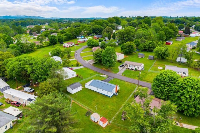aerial view with a residential view
