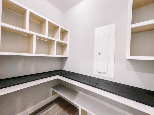 pantry with electric panel