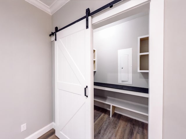 closet with electric panel