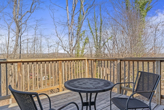 view of wooden terrace