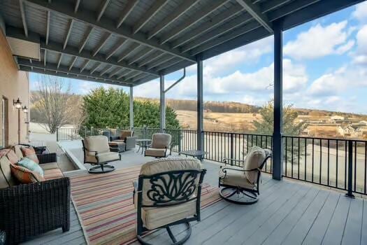 784 Constitution Dr, Jefferson City, TN 37760 - wooden deck with outdoor lounge area